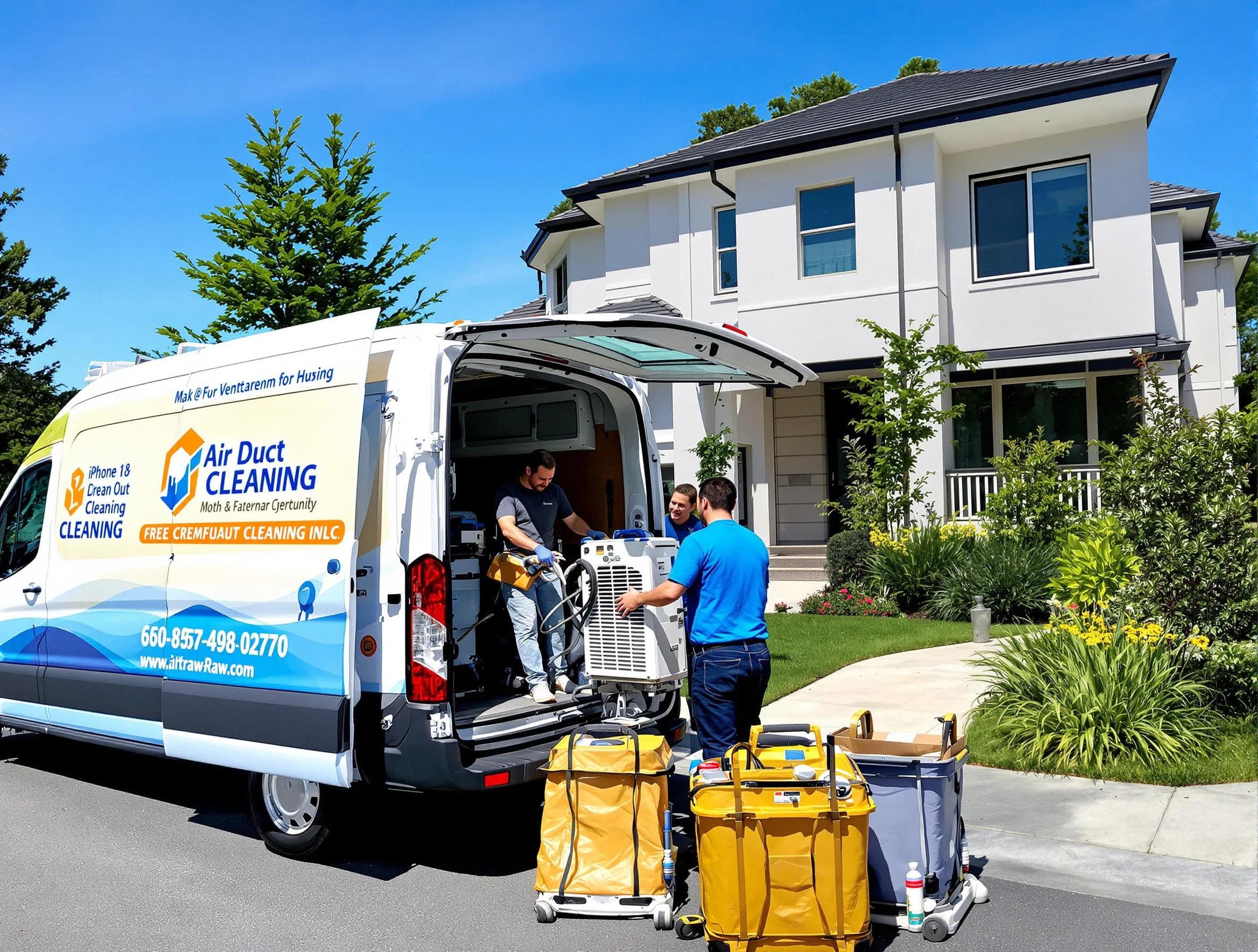 Ontario Air Duct Cleaning technician performing professional air duct cleaning in Ontario