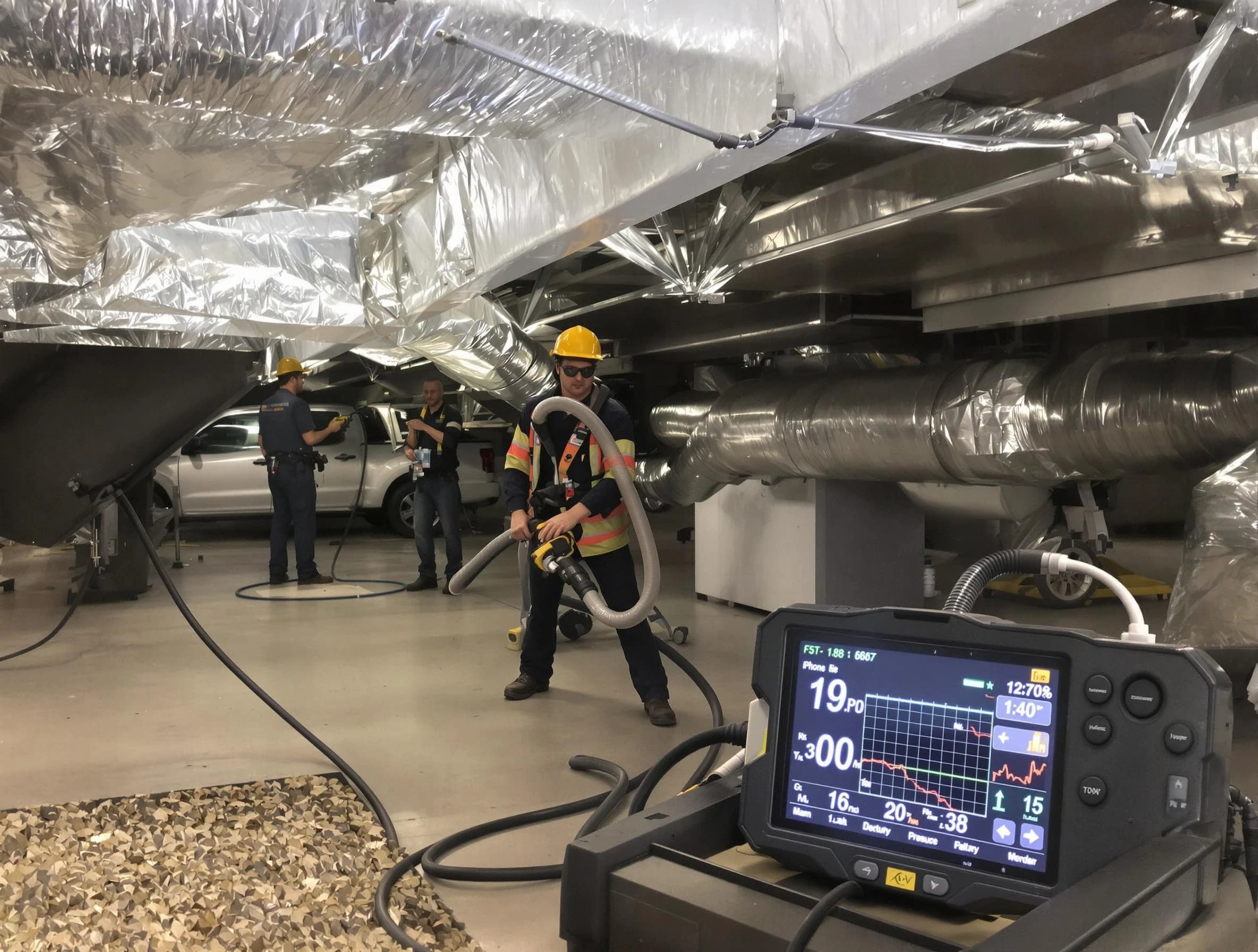 Professional negative pressure duct cleaning by Ontario Air Duct Cleaning in Ontario