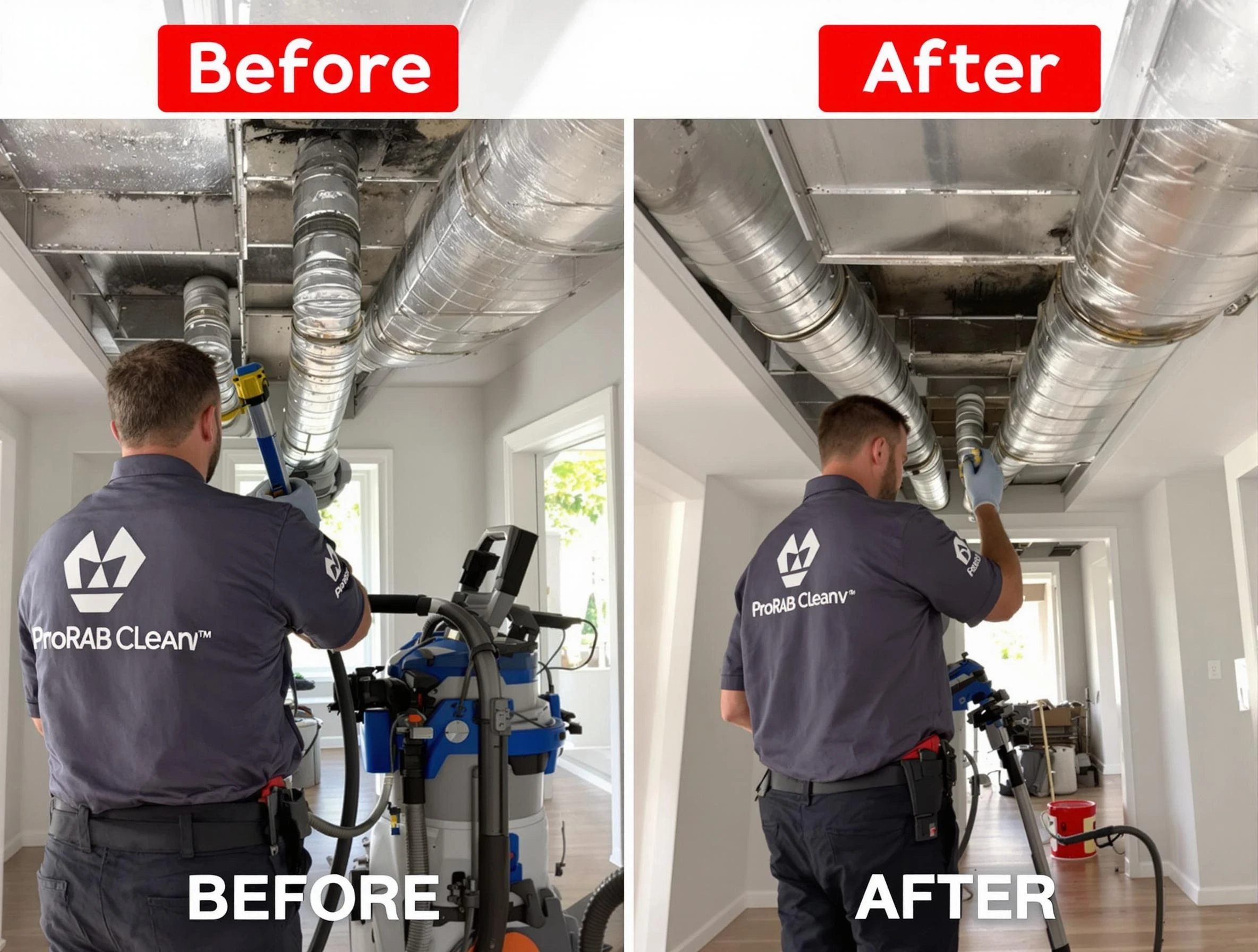 Ontario Air Duct Cleaning expert performing thorough residential duct cleaning in a Ontario home
